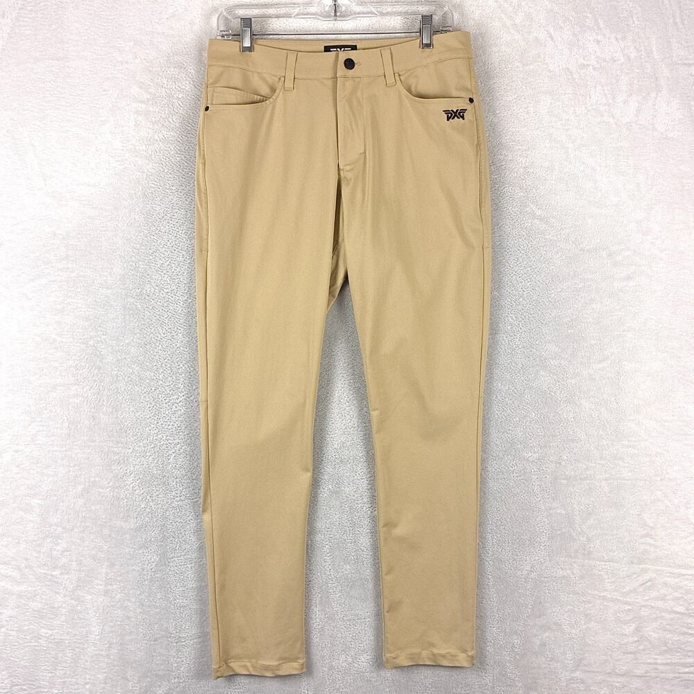 PXG Parsons Xtreme Golf Pants Mens 30 Beige Slim Performance Stretch Preppy